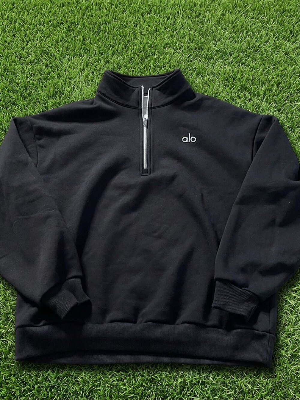 Alo Yoga Accolade Fleece Black 1/4 Quarter Zip Pullover NWT Sizes XS - XL